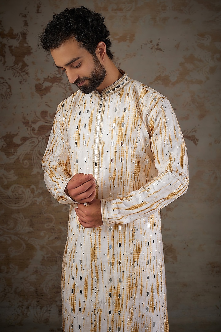 Buy Riyaasat White Silk Embroidered Kurta Set At Perniaspopupshopmen 2024 1280