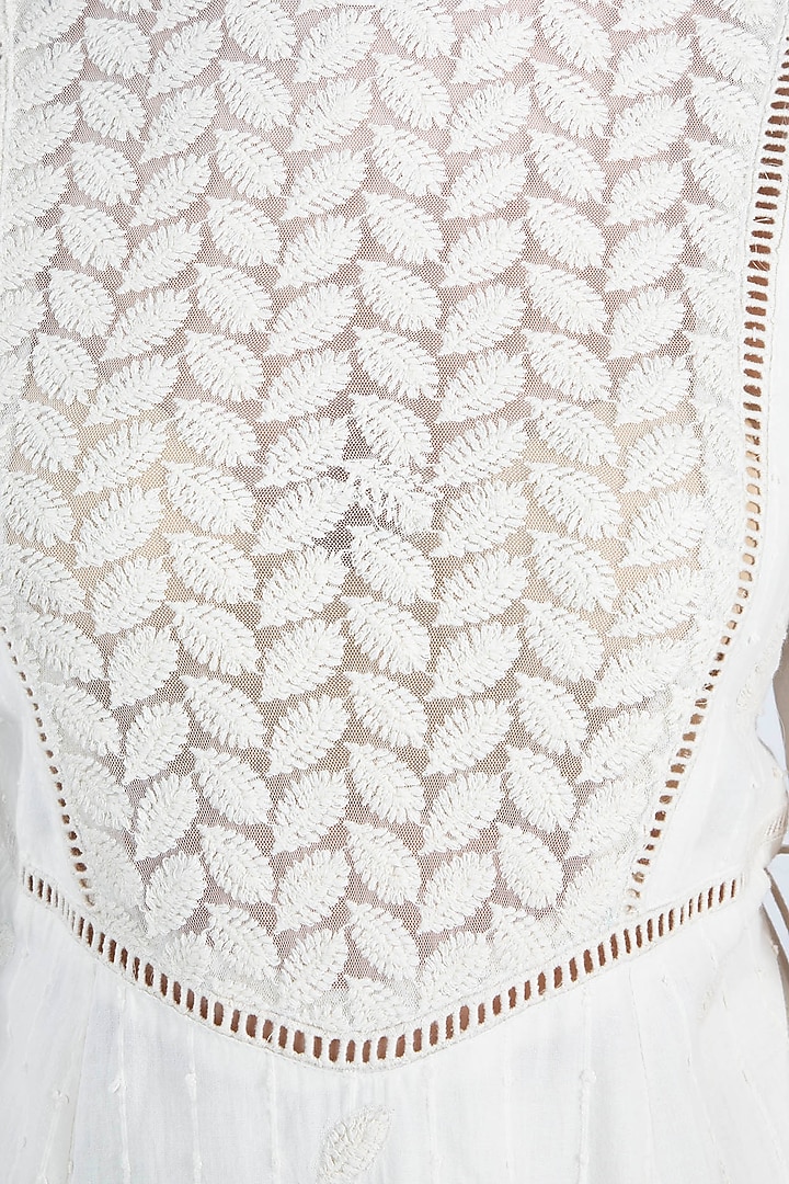 Cream Embroidered Party Wear Sharara Set by RINA DHAKA at Pernia's Pop Up Shop