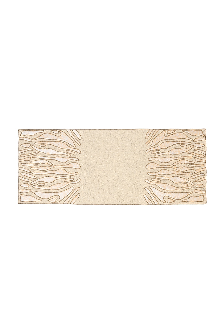 Ivory & Gold Glass Beaded Table Runner by Eris home at Pernia's Pop Up Shop