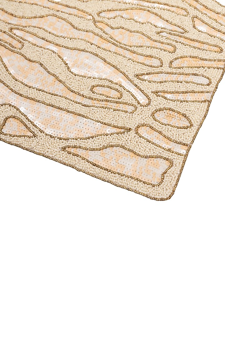 Ivory & Gold Glass Beaded Table Runner by Eris home at Pernia's Pop Up Shop