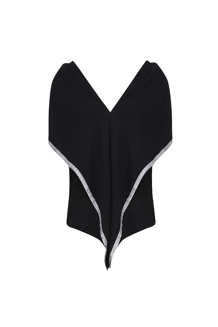 Black and silver piping origamic top available only at Pernia's Pop Up Shop.