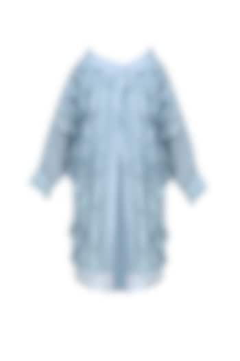 Ice blue flow textured jacket available only at Pernia's Pop Up Shop.