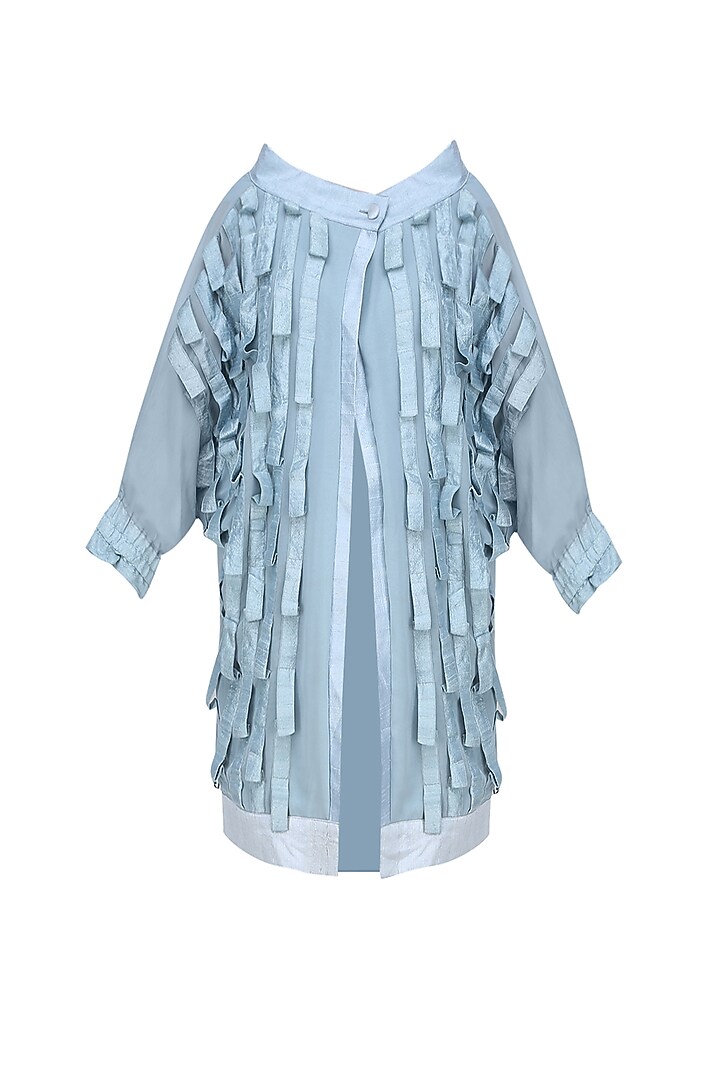 Ice blue flow textured jacket available only at Pernia's Pop Up Shop.