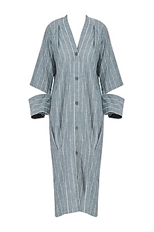 Blue and white striped shirt dress available only at Pernia's Pop Up ...