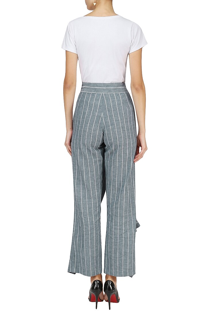Blue and white striped wrap pants available only at Pernia's Pop Up Shop.