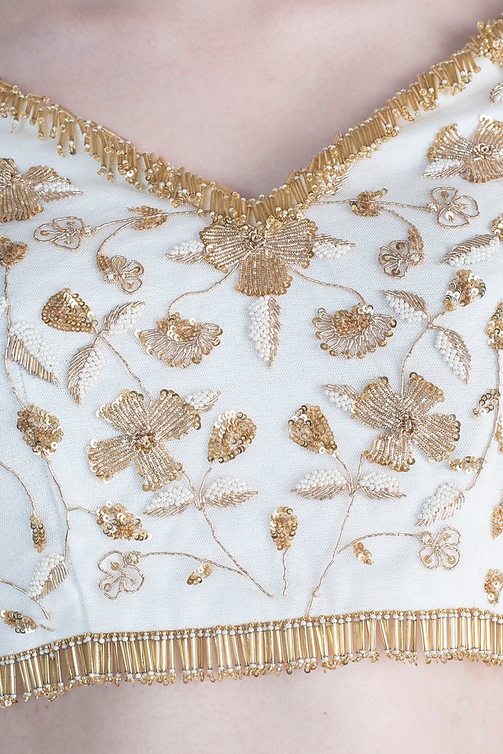 Yellow Embroidered Wedding Lehenga Set by RRishita & Mitali at Pernia's Pop Up Shop