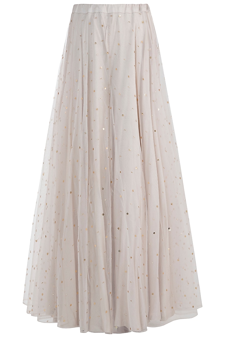 Ivory embroidered sharara set available only at Pernia's Pop Up Shop.