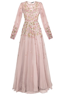 Mauve embroidered gown available only at Pernia's Pop Up Shop. 2023