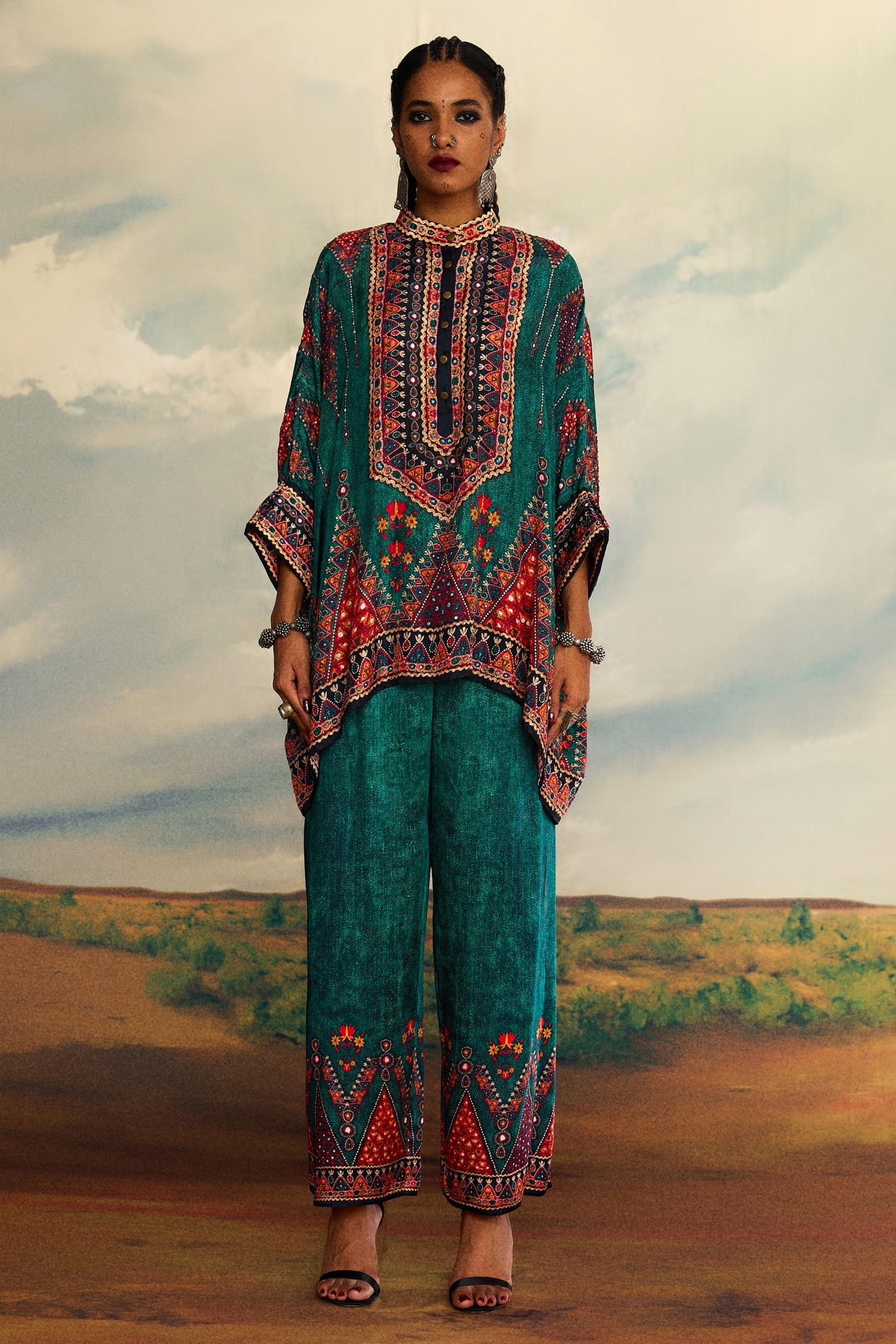 Indian Pakistani Women's Chikan Embroidered Palazzo Pants Casual Trousers |  eBay