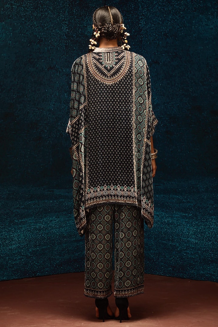 Black Silk Velvet Tunic by Rajdeep Ranawat at Pernia's Pop Up Shop