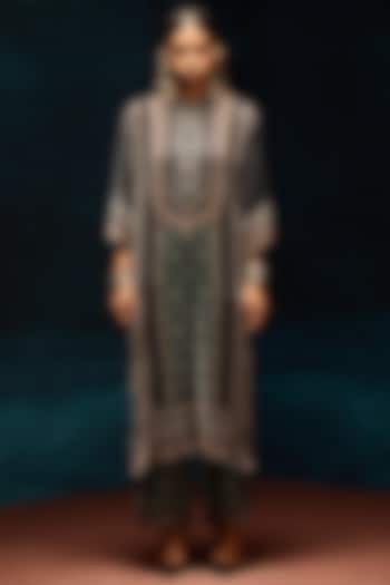 Black Silk Velvet Tunic by Rajdeep Ranawat at Pernia's Pop Up Shop