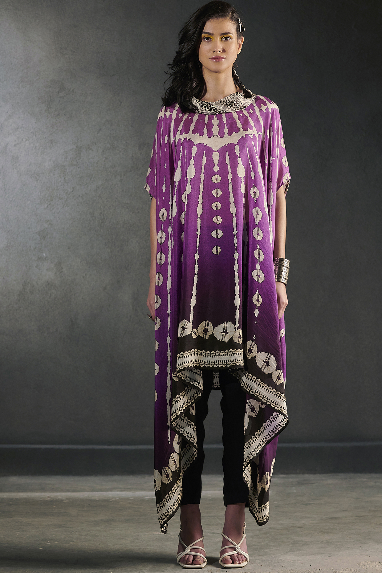 Grape & Black Tunic Set by Rajdeep Ranawat at Pernia's Pop Up Shop