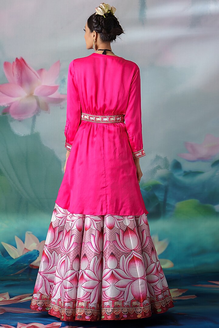 Ivory Printed Wedding Lehenga Set by Rajdeep Ranawat at Pernia's Pop Up Shop