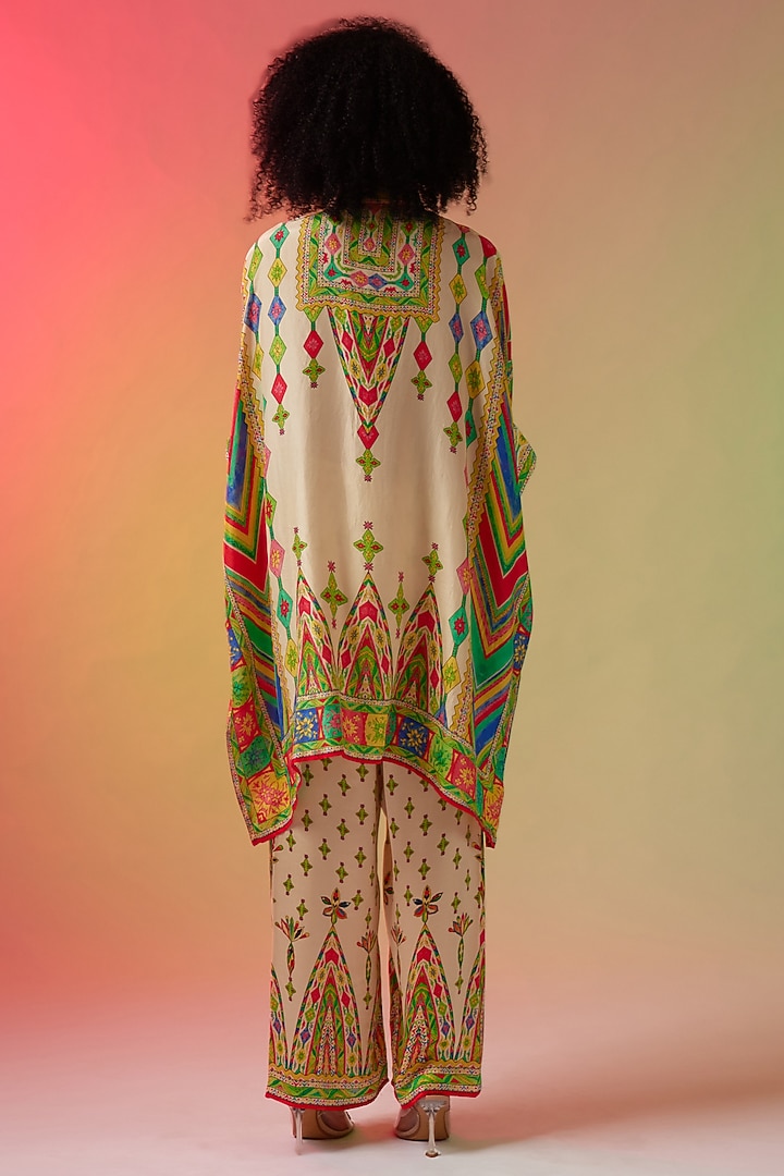Multi-Colored Silk Printed Tunic Set by Rajdeep Ranawat at Pernia's Pop Up Shop
