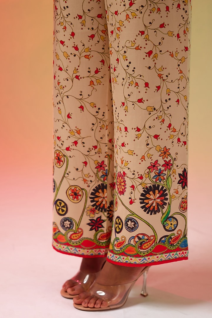 Multi-Colored Silk Printed Co-Ord Set by Rajdeep Ranawat at Pernia's Pop Up Shop