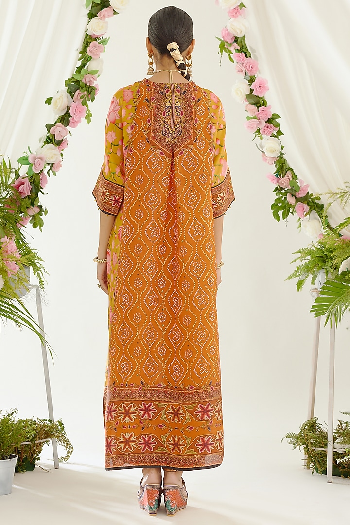 Mustard Satin Palazzo Pants by Rajdeep Ranawat at Pernia's Pop Up Shop