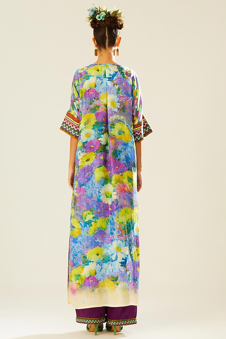Purple Satin Palazzo Pants by Rajdeep Ranawat at Pernia's Pop Up Shop