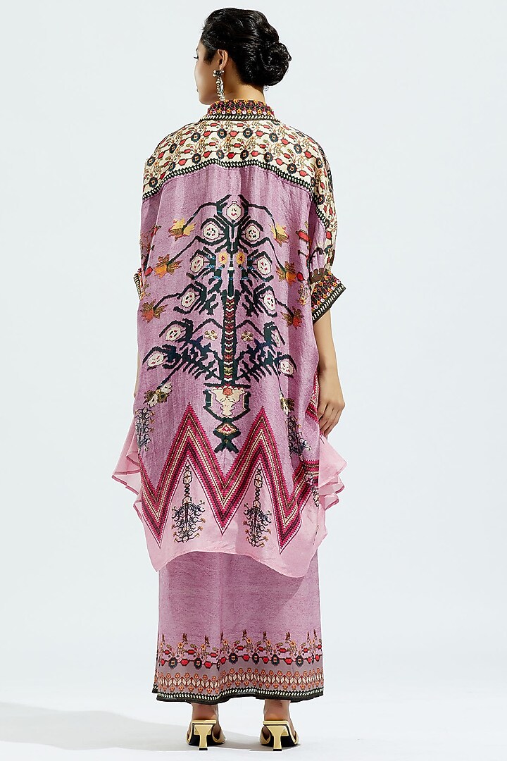 Lavender Silk Printed Shirt by Rajdeep Ranawat at Pernia's Pop Up Shop