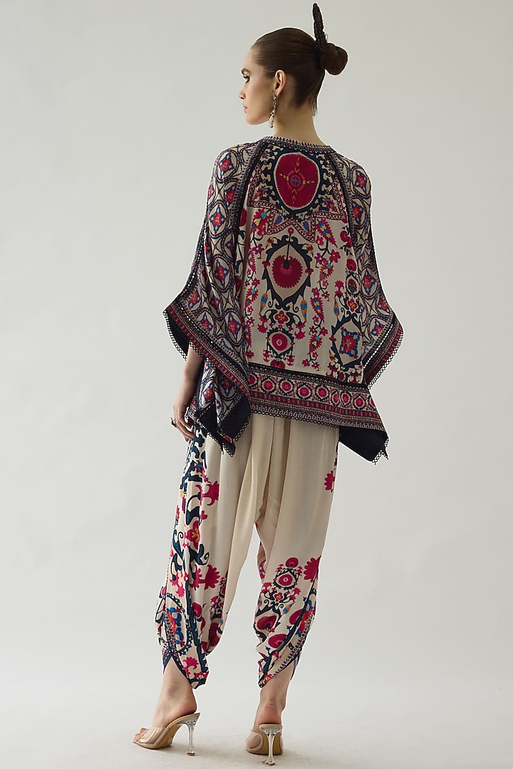 Raspberry Pink Silk Printed Dhoti Set by Rajdeep Ranawat at Pernia's Pop Up Shop