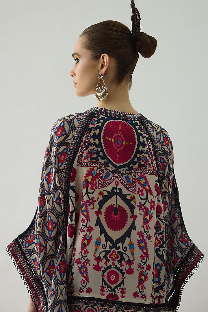 Raspberry Pink Silk Printed Dhoti Set by Rajdeep Ranawat at Pernia's Pop Up Shop