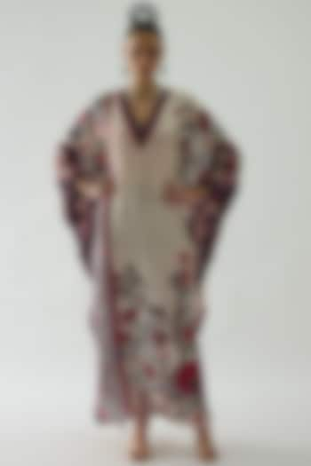 Multi-Colored Silk Printed Kaftan by Rajdeep Ranawat at Pernia's Pop Up Shop