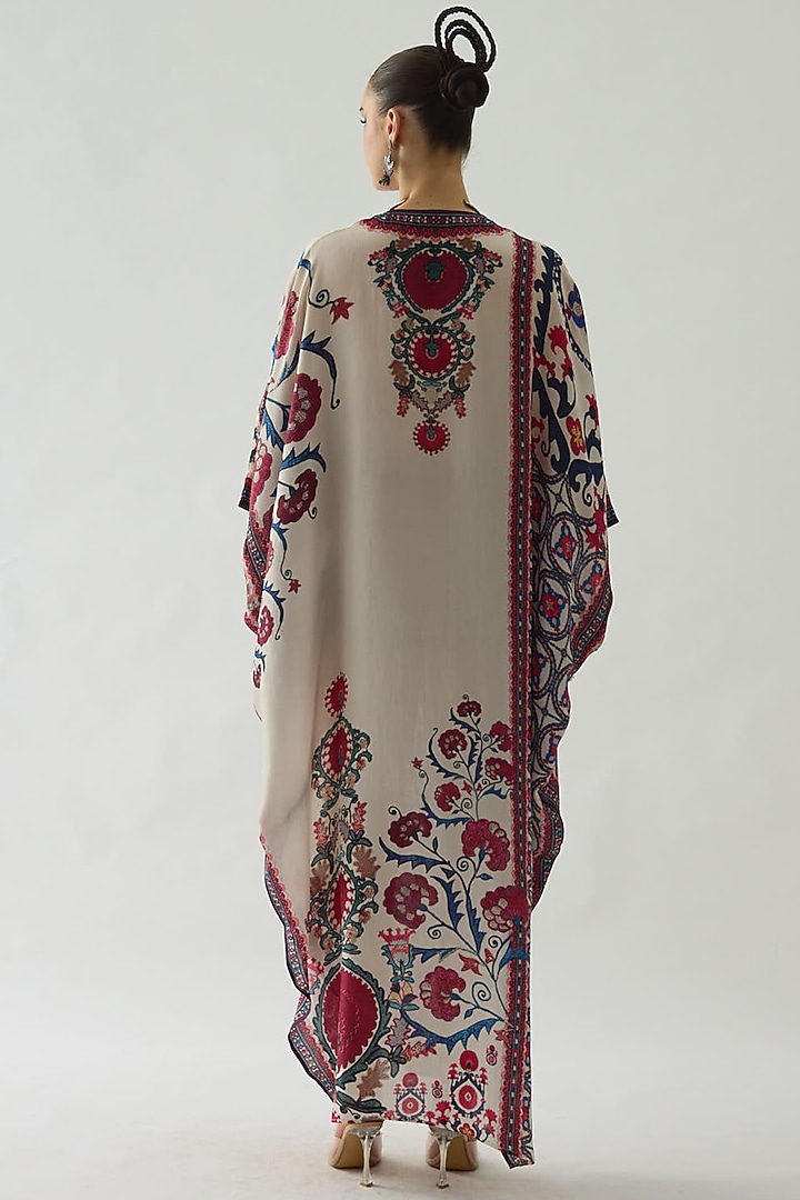 Multi-Colored Silk Printed Kaftan by Rajdeep Ranawat at Pernia's Pop Up Shop