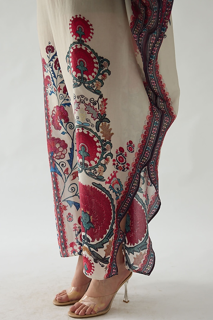 Multi-Colored Silk Printed Kaftan by Rajdeep Ranawat at Pernia's Pop Up Shop