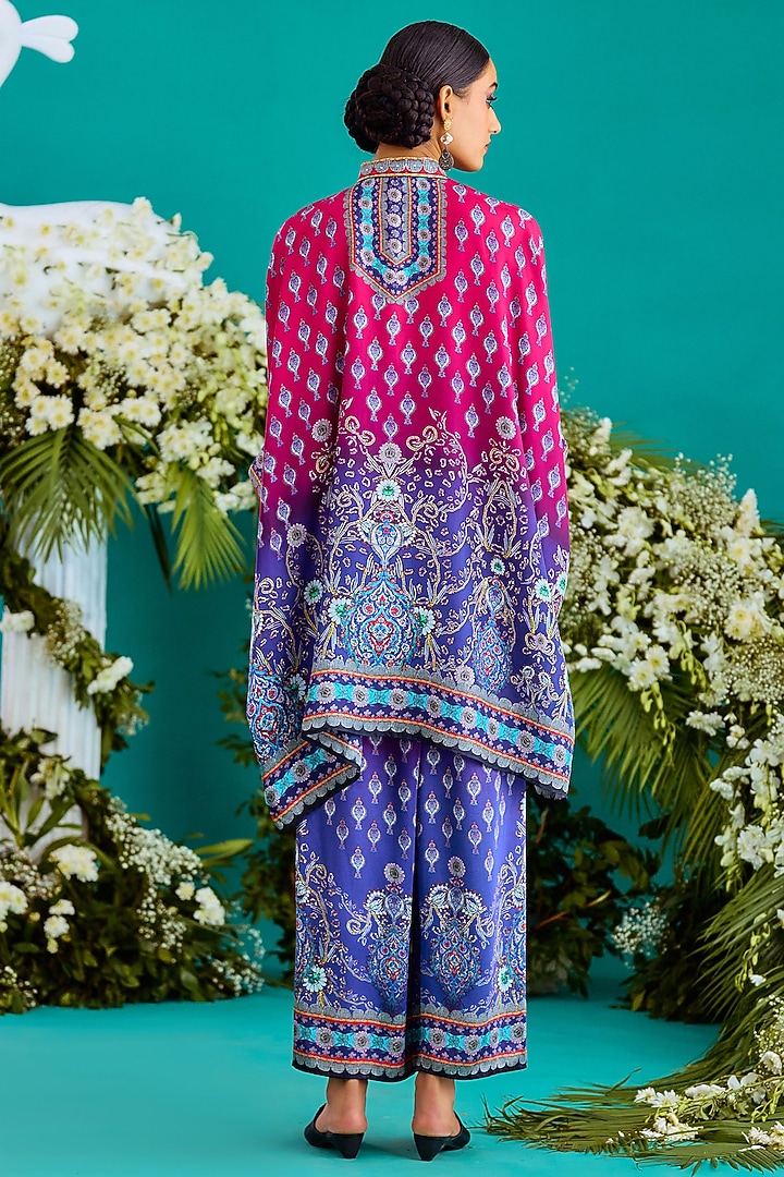 Fuchsia & Purple Silk Tunic by Rajdeep Ranawat at Pernia's Pop Up Shop
