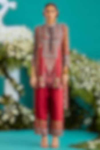 Multi-Colored Silk High-Low Tunic by Rajdeep Ranawat at Pernia's Pop Up Shop