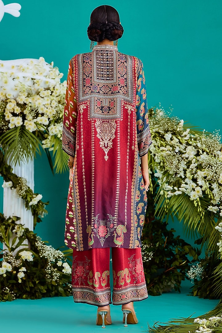 Multi-Colored Silk High-Low Tunic by Rajdeep Ranawat at Pernia's Pop Up Shop