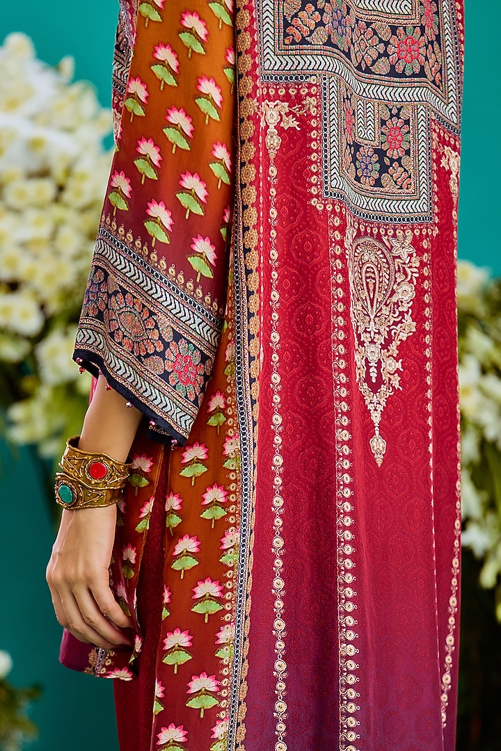 Multi-Colored Silk High-Low Tunic by Rajdeep Ranawat at Pernia's Pop Up Shop