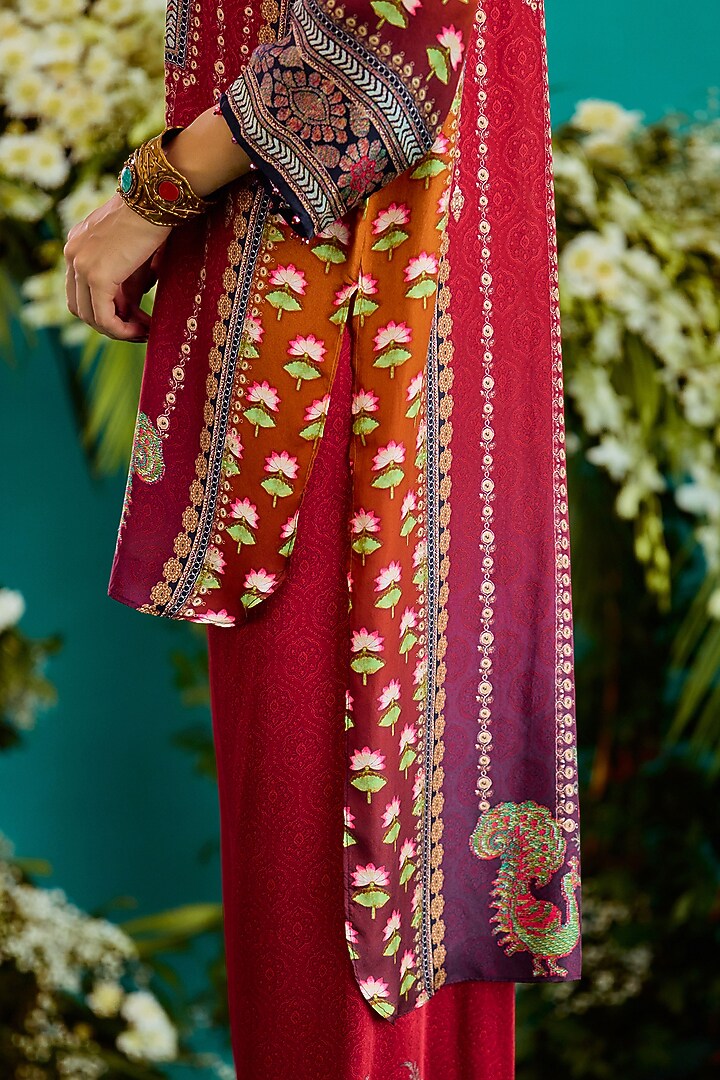 Multi-Colored Silk High-Low Tunic by Rajdeep Ranawat at Pernia's Pop Up Shop