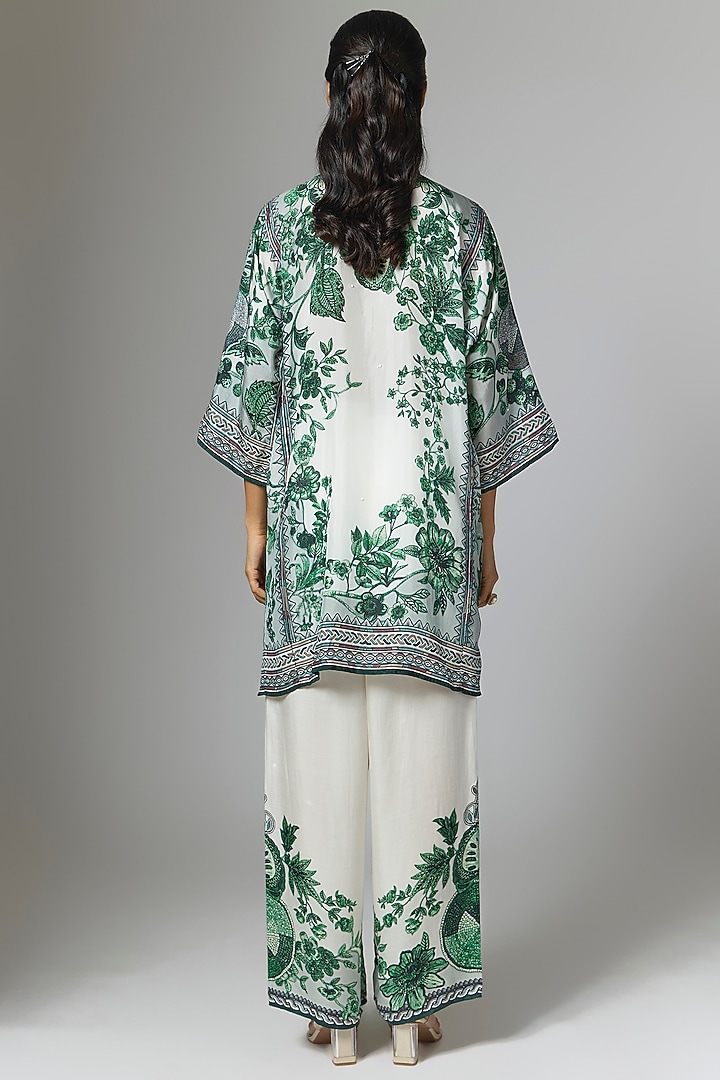 Emerald Silk Printed Kurta Set by Rajdeep Ranawat at Pernia's Pop Up Shop