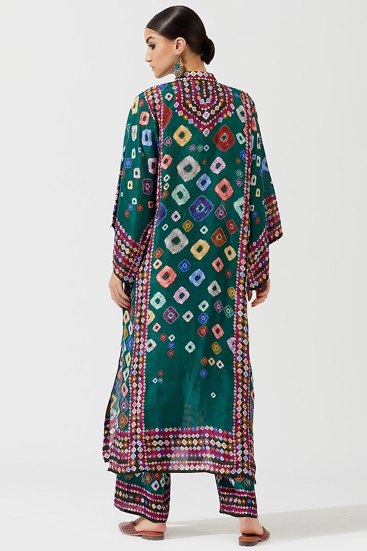 Emerald Printed Long Kurta by Rajdeep Ranawat at Pernia's Pop Up Shop