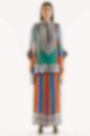 Multi Colored Printed Layered Pants by Rajdeep Ranawat