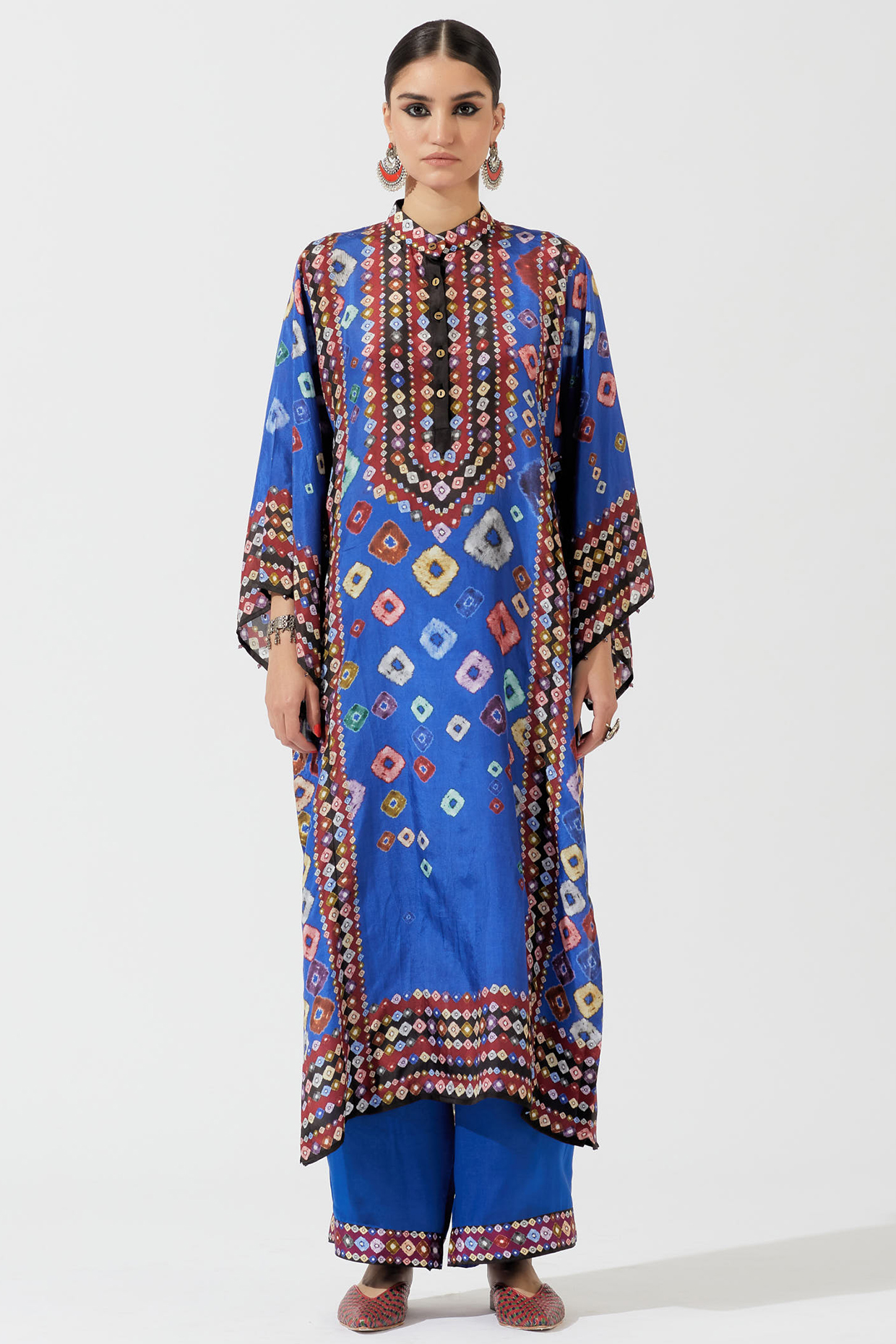 Cobalt Blue Printed Kurta by Rajdeep Ranawat at Pernia's Pop Up Shop
