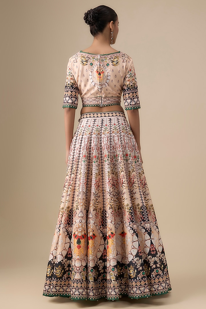 Gold Poly Dupion Wedding Lehenga Set by Rajdeep Ranawat at Pernia's Pop Up Shop