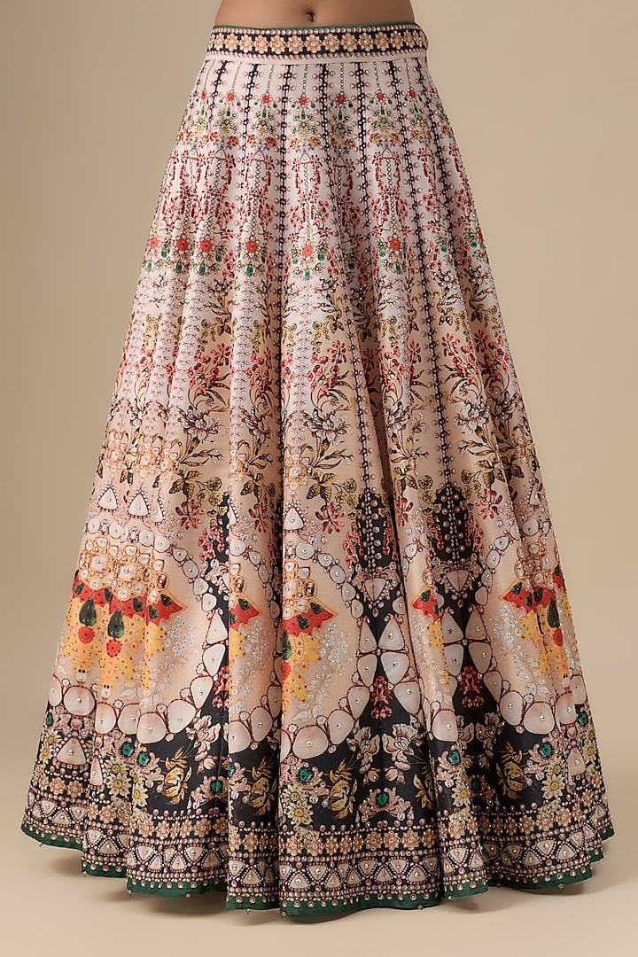 Gold Poly Dupion Wedding Lehenga Set by Rajdeep Ranawat at Pernia's Pop Up Shop