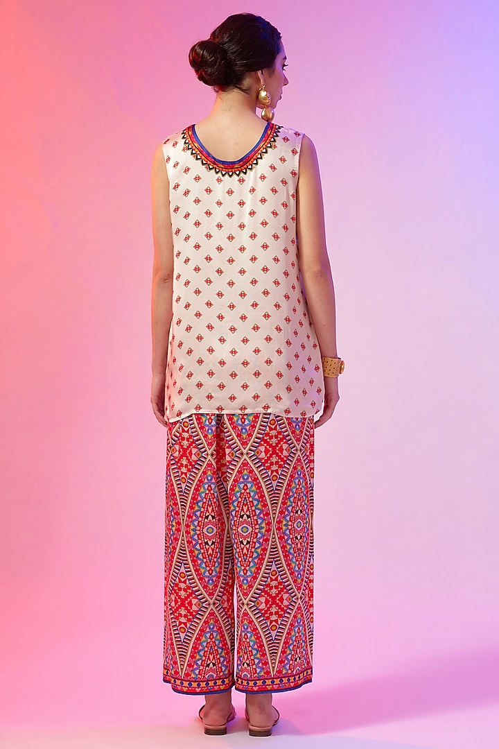 Candy Cream Modal Satin Printed Cami by Rajdeep Ranawat at Pernia's Pop Up Shop