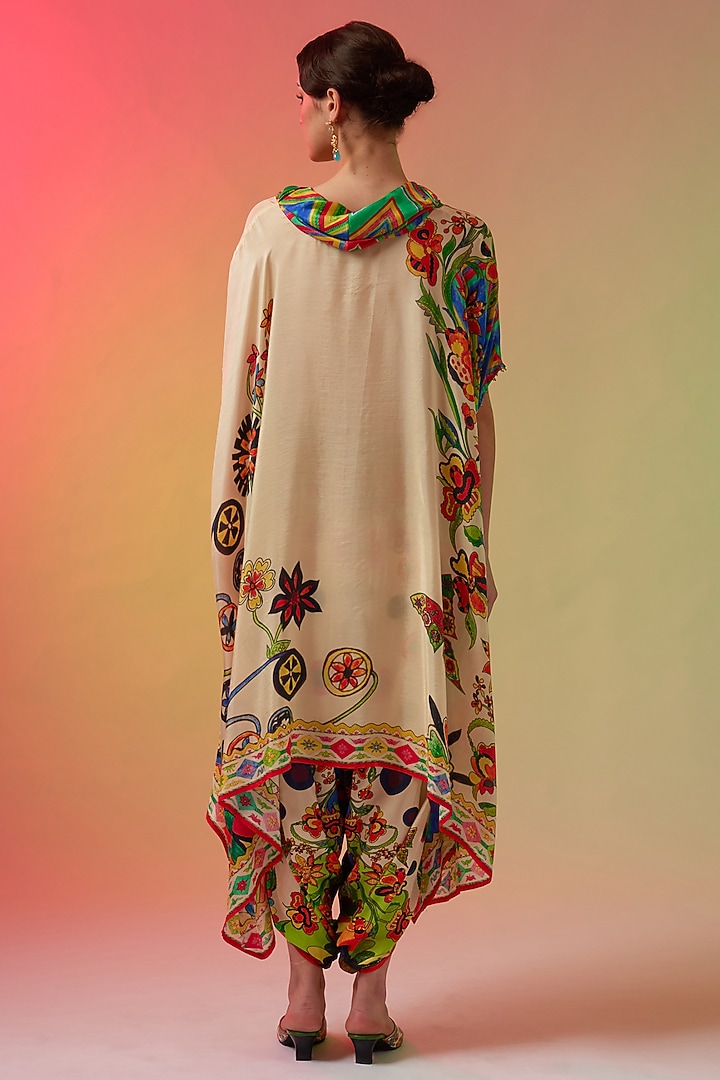 Multi-Colored Silk Printed Tunic by Rajdeep Ranawat at Pernia's Pop Up Shop