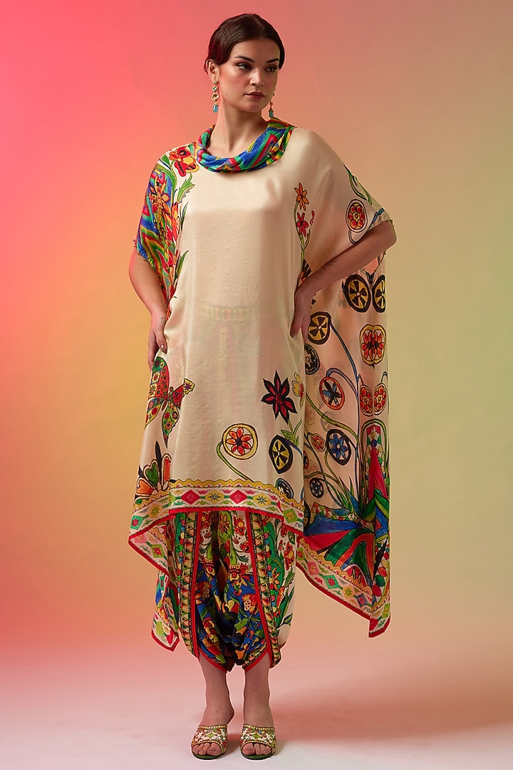 Multi-Colored Silk Printed Tunic by Rajdeep Ranawat at Pernia's Pop Up Shop