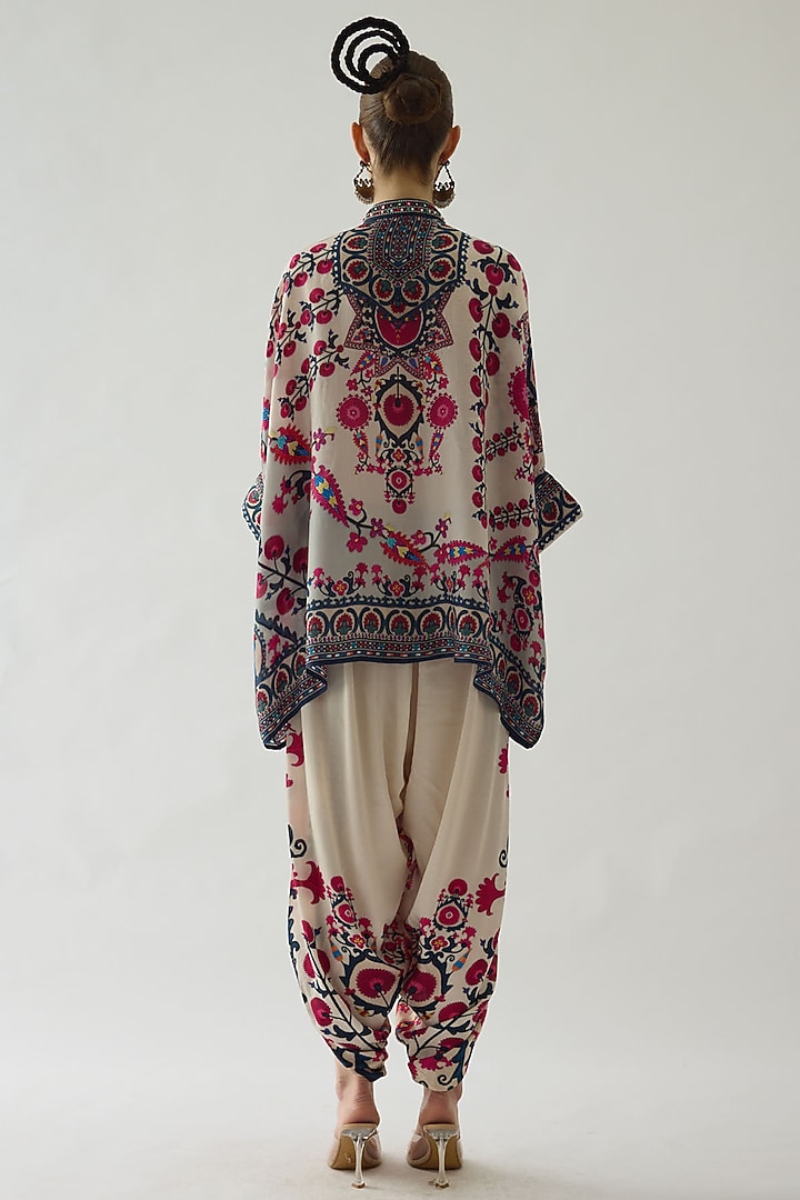 Raspberry Silk Printed Tunic by Rajdeep Ranawat at Pernia's Pop Up Shop
