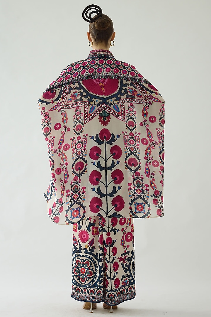 Raspberry Silk Printed Shirt by Rajdeep Ranawat at Pernia's Pop Up Shop