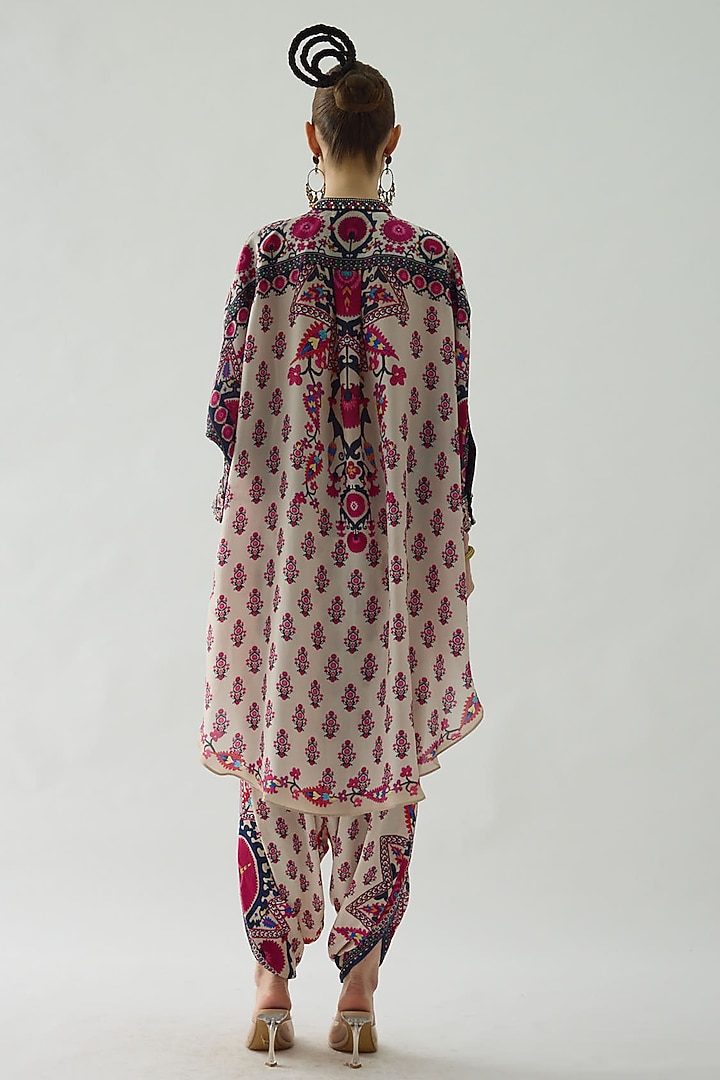 Raspberry Silk Printed Tunic by Rajdeep Ranawat at Pernia's Pop Up Shop