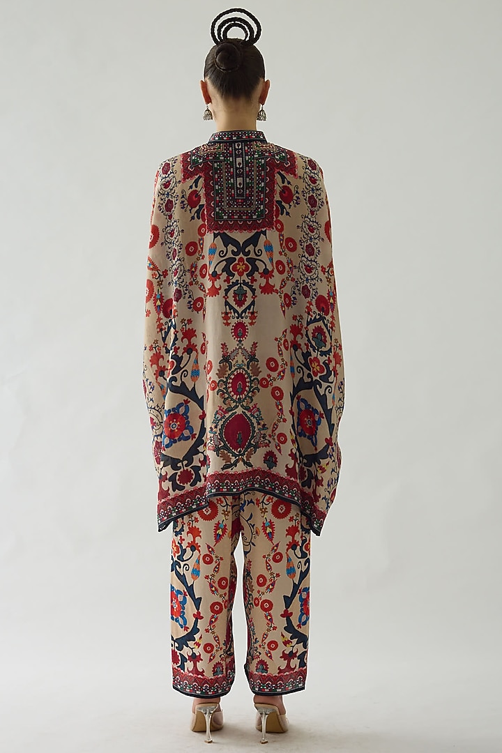 Multi-Colored Silk Printed Tunic by Rajdeep Ranawat at Pernia's Pop Up Shop