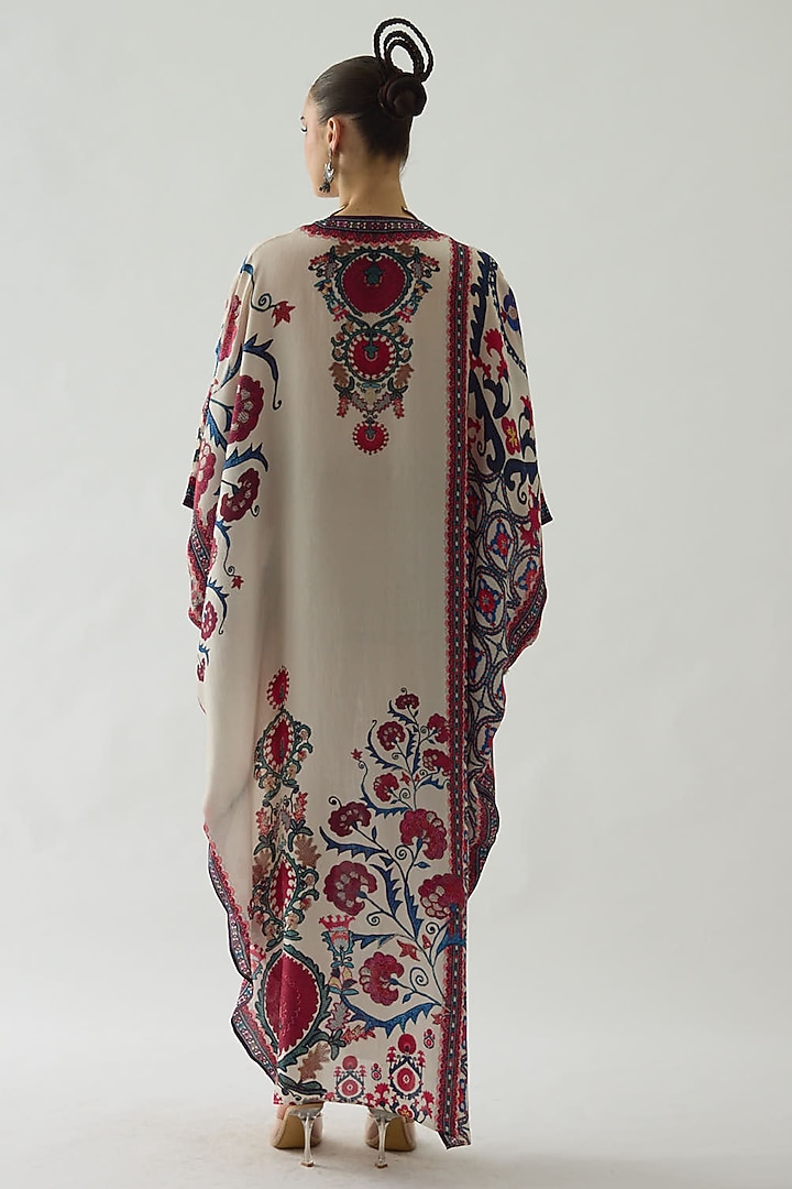 Multi-Colored Silk Printed Kaftan by Rajdeep Ranawat at Pernia's Pop Up Shop