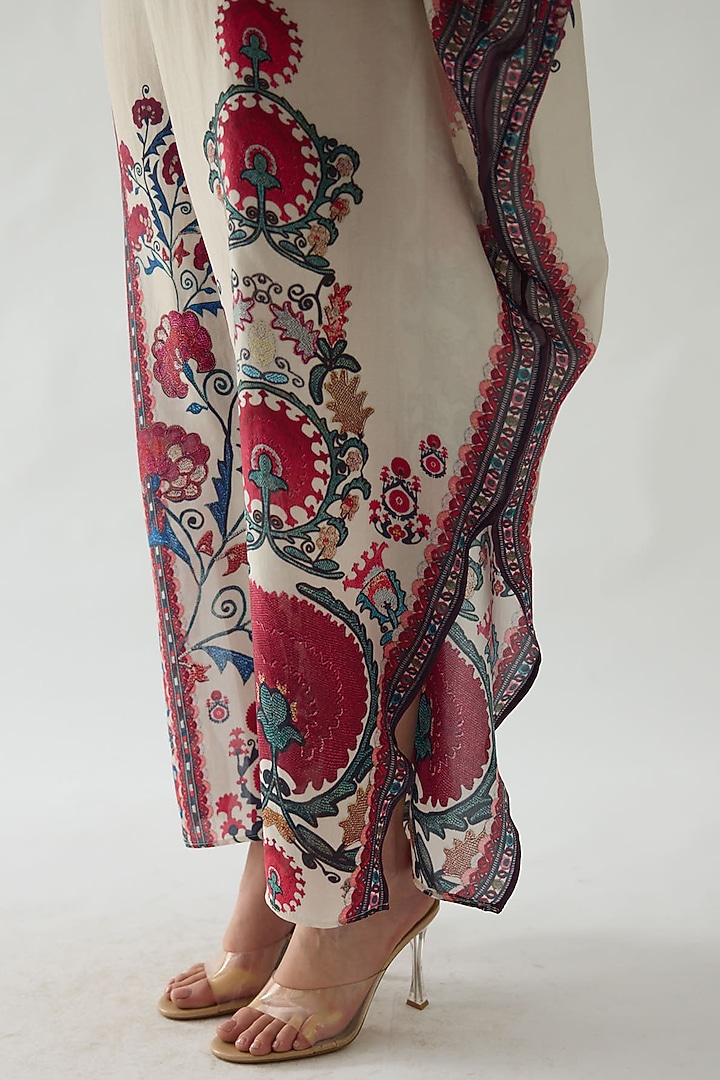 Multi-Colored Silk Printed Kaftan by Rajdeep Ranawat at Pernia's Pop Up Shop
