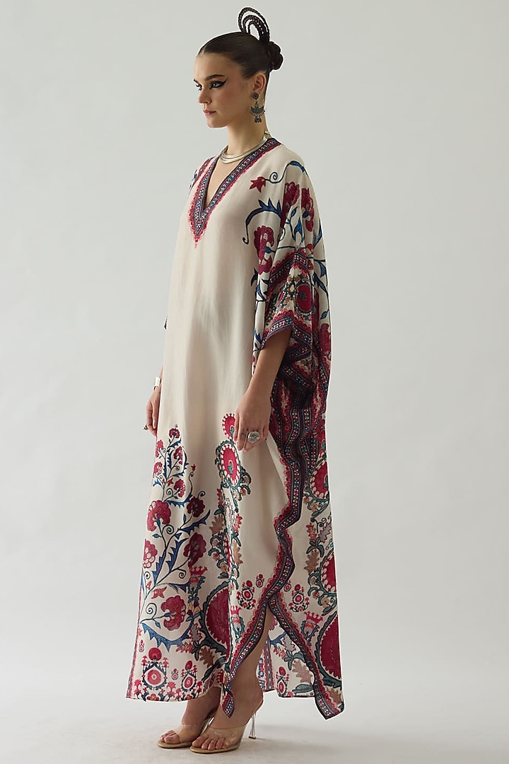 Multi-Colored Silk Printed Kaftan by Rajdeep Ranawat at Pernia's Pop Up Shop