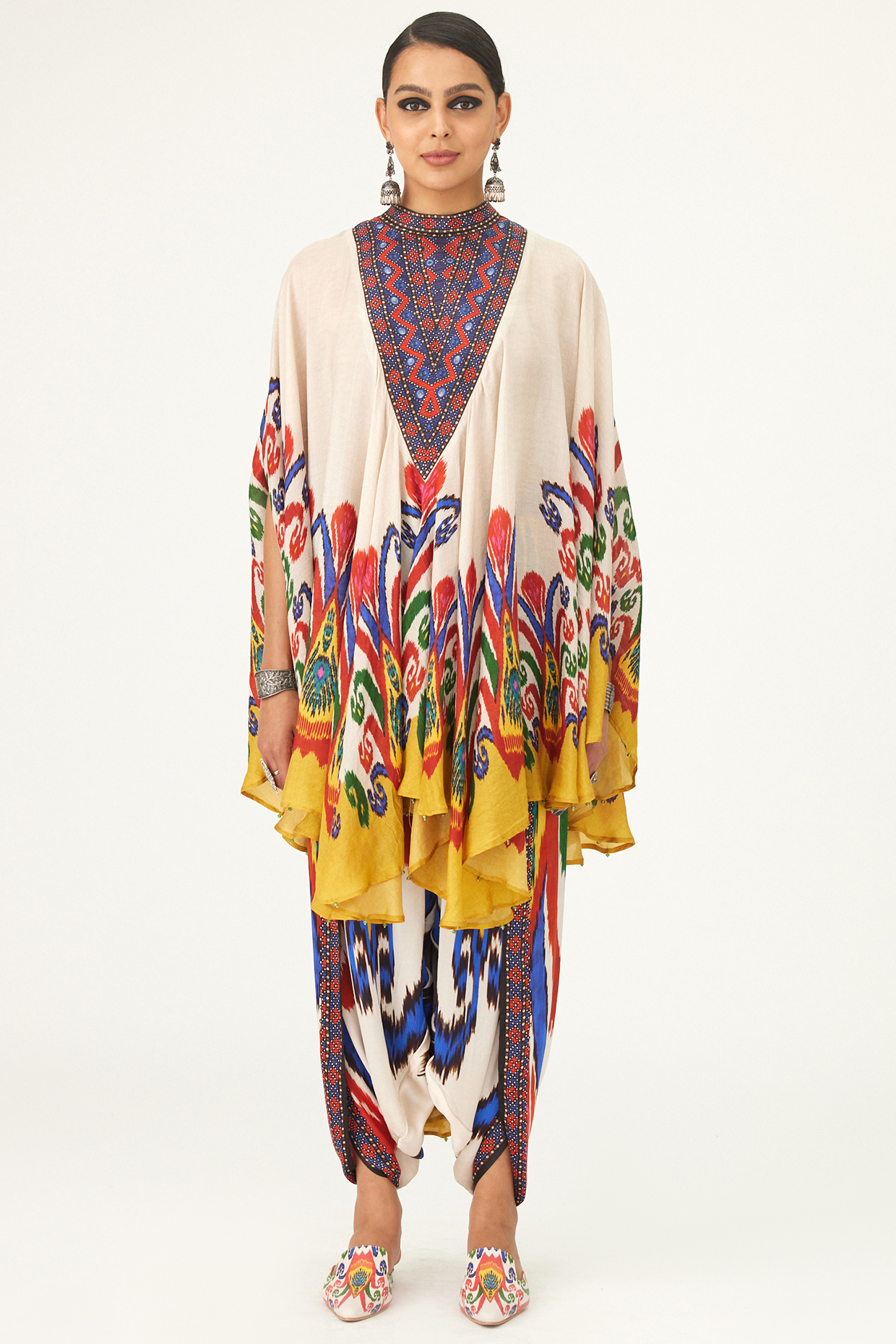 Multi-Colored Silk Printed Tunic by Rajdeep Ranawat at Pernia's Pop Up Shop