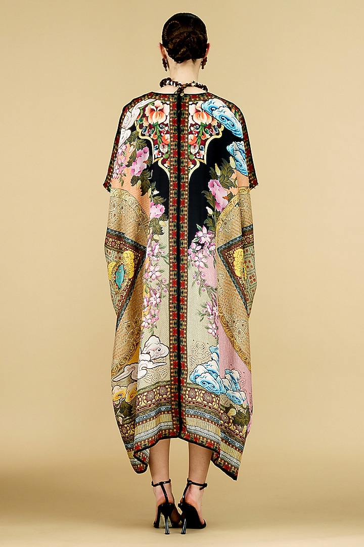 Multi-Colored Silk Printed Kaftan by Rajdeep Ranawat at Pernia's Pop Up Shop